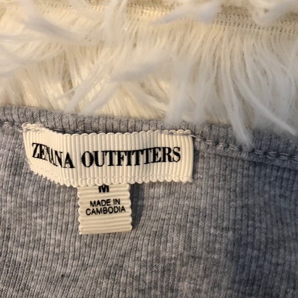 3/30 Zenana Outfitters gray half zipper midi dress - Picture 6 of 6